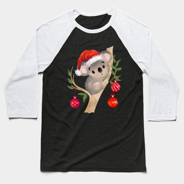 Koala christmas, merry Christmas, australian Christmas lovers Baseball T-Shirt by Collagedream